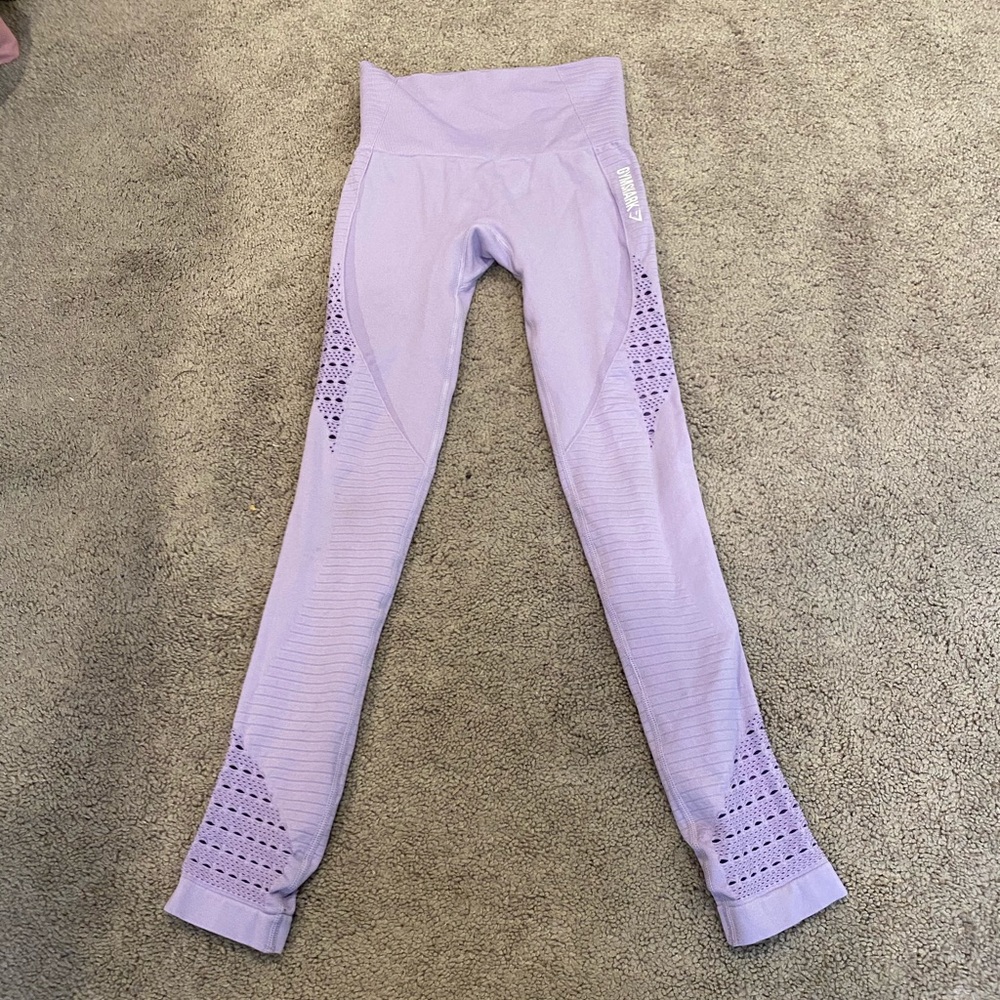 Lavender gym shark seamless leggings